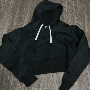 Korsa Black Cropped Hoodie